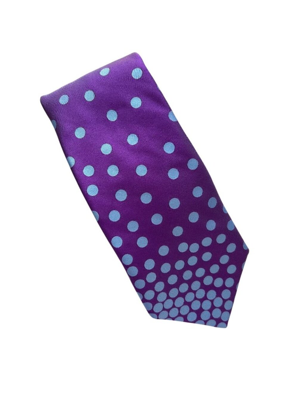 Ted Baker Men's Purple & Blue Polka Dot 100% Silk Tie